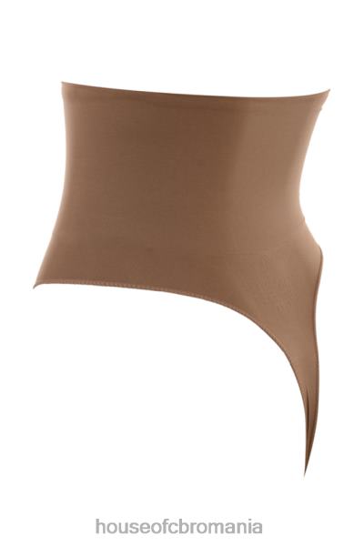 îmbrăcăminte House of CB sculpting tanga cu talie înaltă moka X4F681268