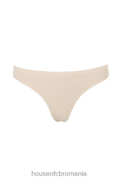 îmbrăcăminte House of CB tanga micromodal bej fără cusături X4F681296