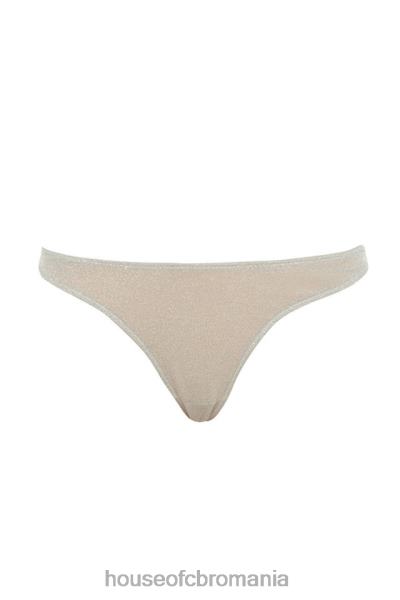 îmbrăcăminte House of CB slip triunghi minx lurex argintiu X4F681301