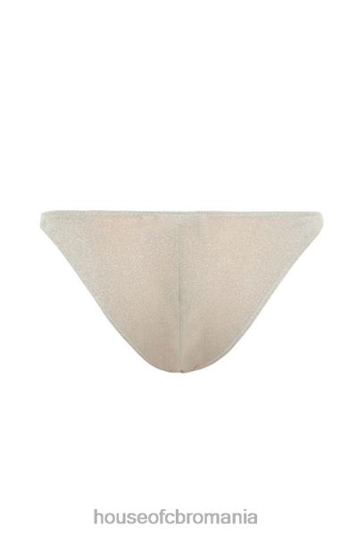 îmbrăcăminte House of CB slip triunghi minx lurex argintiu X4F681301