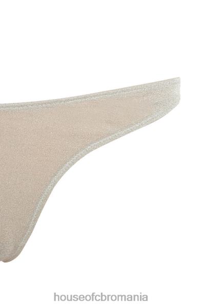 îmbrăcăminte House of CB slip triunghi minx lurex argintiu X4F681301