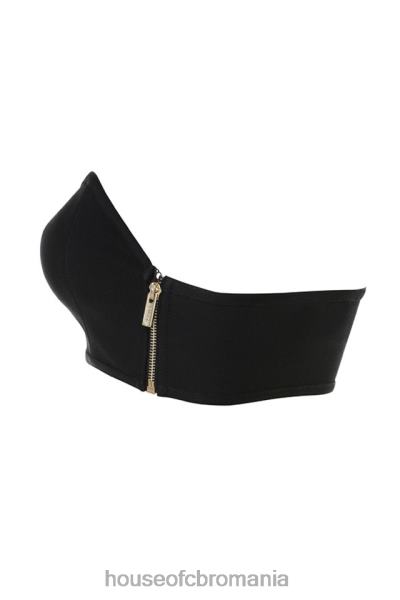 îmbrăcăminte House of CB sutien fără bretele bandaj negru gol X4F681312