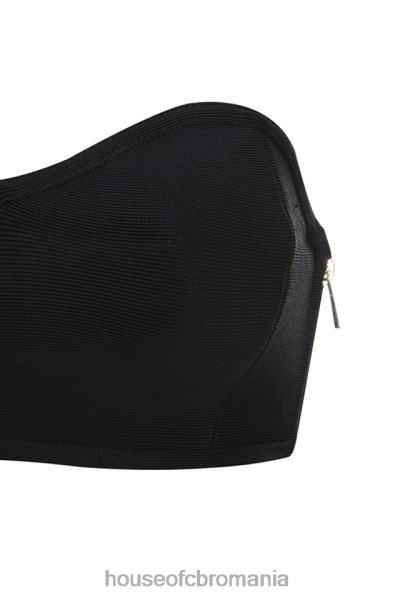 îmbrăcăminte House of CB sutien fără bretele bandaj negru gol X4F681312