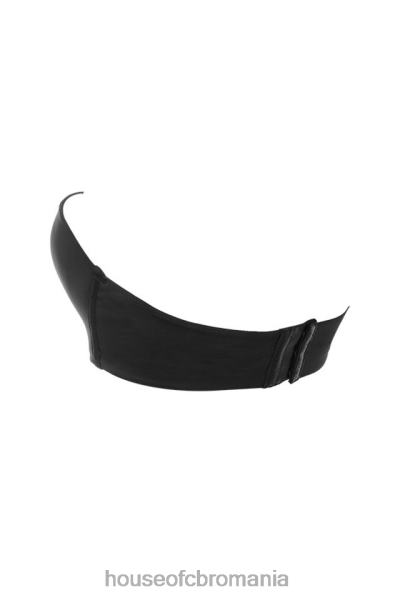 îmbrăcăminte House of CB sutien fără bretele mulat simplu neted - negru X4F681309