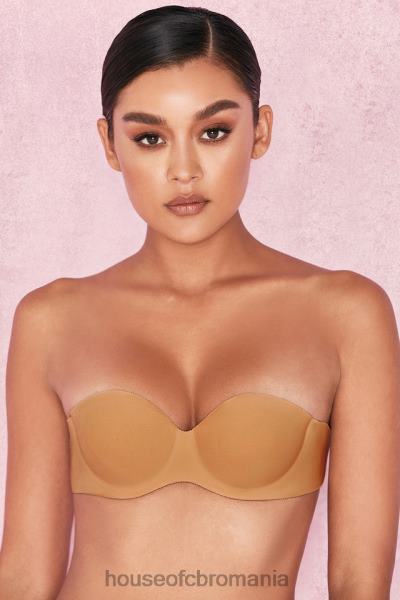 îmbrăcăminte House of CB sutien lipicios mulat fără bretele și fără spate - caramel X4F681279