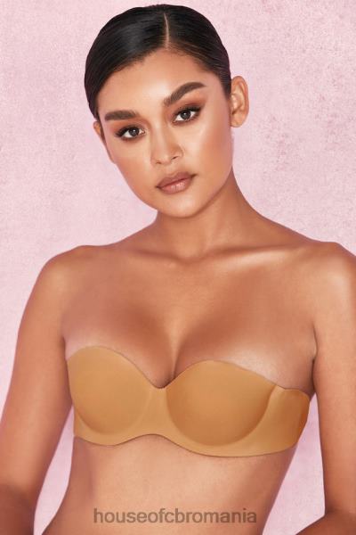 îmbrăcăminte House of CB sutien lipicios mulat fără bretele și fără spate - caramel X4F681279