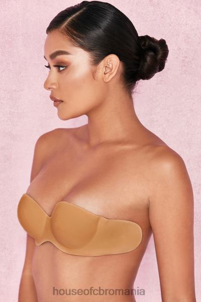 îmbrăcăminte House of CB sutien lipicios mulat fără bretele și fără spate - caramel X4F681279