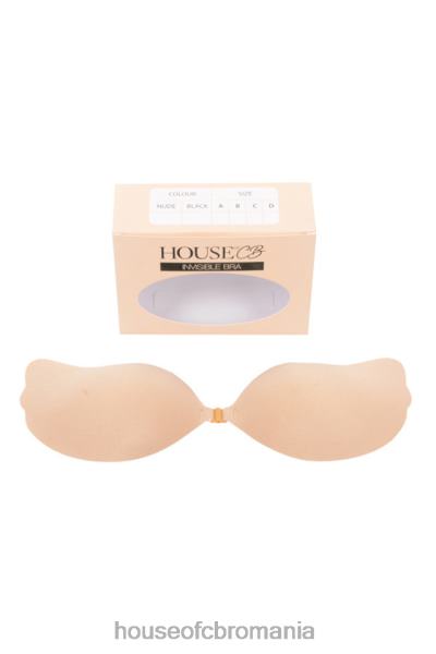 îmbrăcăminte House of CB sutien v microfibră mulata cu închidere în față - bej X4F681318