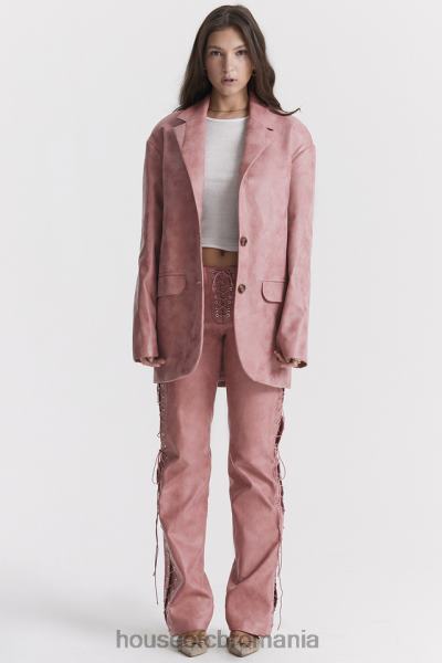 îmbrăcăminte House of CB blazer supradimensionat din piele vegana roz cald kiera X4F681031