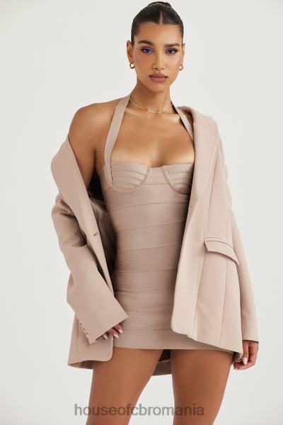 îmbrăcăminte House of CB blazer supradimensionat marta latte X4F681043