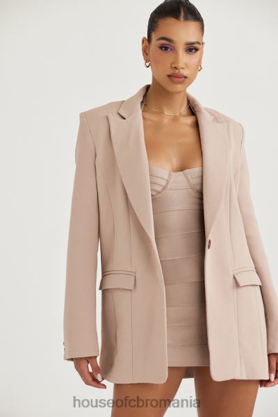 îmbrăcăminte House of CB blazer supradimensionat marta latte X4F681043