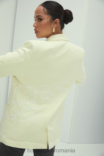 îmbrăcăminte House of CB mistress rocks bate inima cu logo-ul de lămâie blazer de marcă X4F681050