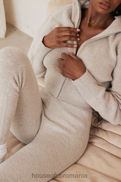 îmbrăcăminte House of CB blaise opal marl tricot cardigan decupat X4F681032