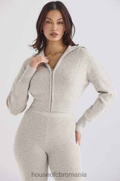 îmbrăcăminte House of CB blaise opal marl tricot cardigan decupat X4F681032