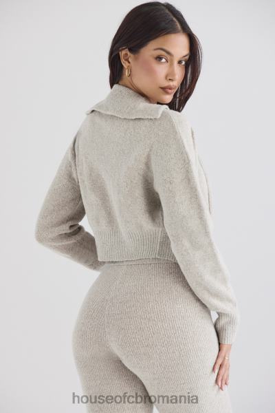 îmbrăcăminte House of CB blaise opal marl tricot cardigan decupat X4F681032