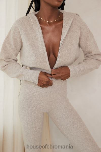 îmbrăcăminte House of CB blaise opal marl tricot cardigan decupat X4F681032