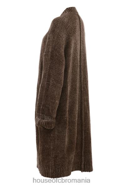 îmbrăcăminte House of CB cardigan celine ciocolată chenille X4F681048