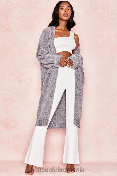 îmbrăcăminte House of CB cardigan celine grey chenille slouchy X4F681053