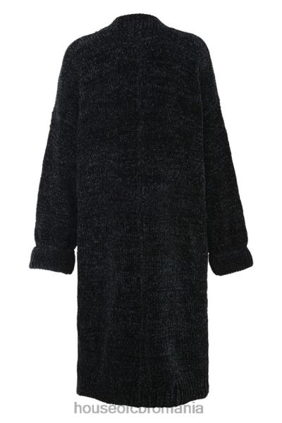 îmbrăcăminte House of CB celine negru chenille cardigan slouchy X4F681052