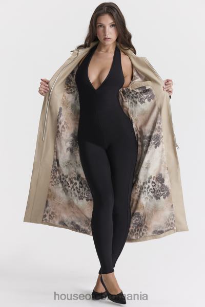 îmbrăcăminte House of CB Trenci din piele vegana bej ariel X4F681030