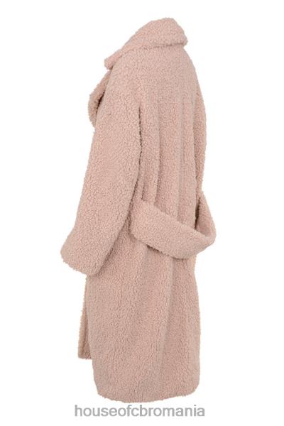îmbrăcăminte House of CB palton sherpa cu blană artificială blush de urs X4F681055