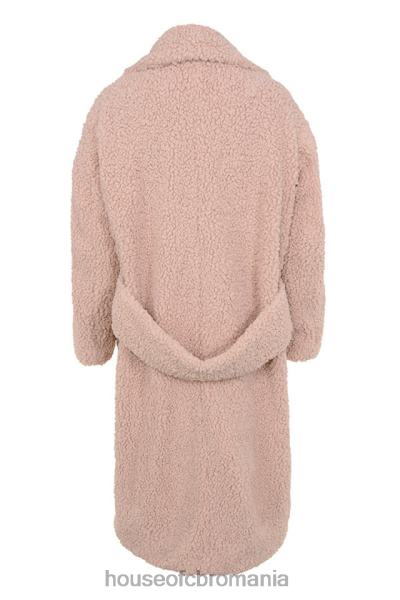îmbrăcăminte House of CB palton sherpa cu blană artificială blush de urs X4F681055