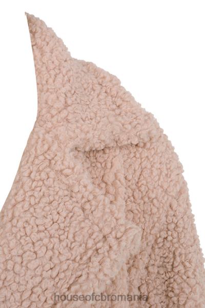îmbrăcăminte House of CB palton sherpa cu blană artificială blush de urs X4F681055
