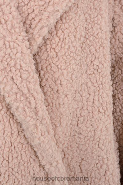 îmbrăcăminte House of CB palton sherpa cu blană artificială blush de urs X4F681055