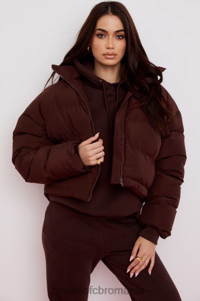 îmbrăcăminte House of CB jachetă puf oversize în formă de c hero chocolate X4F681047