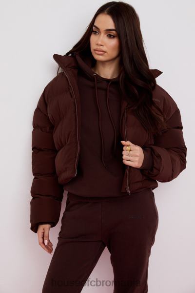îmbrăcăminte House of CB jachetă puf oversize în formă de c hero chocolate X4F681047