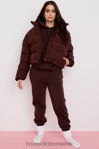 îmbrăcăminte House of CB jachetă puf oversize în formă de c hero chocolate X4F681047