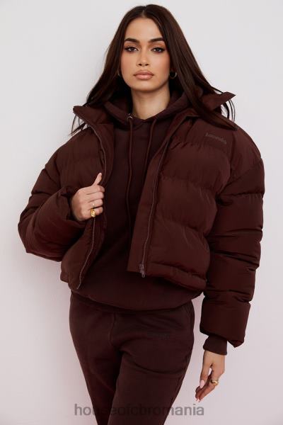 îmbrăcăminte House of CB jachetă puf oversize în formă de c hero chocolate X4F681047