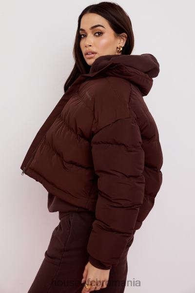 îmbrăcăminte House of CB jachetă puf oversize în formă de c hero chocolate X4F681047