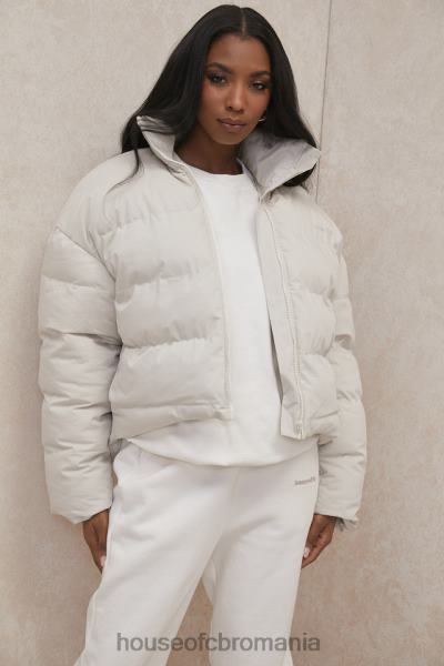 îmbrăcăminte House of CB jachetă puf oversize în formă de c hero ivory X4F681046