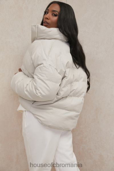 îmbrăcăminte House of CB jachetă puf oversize în formă de c hero ivory X4F681046
