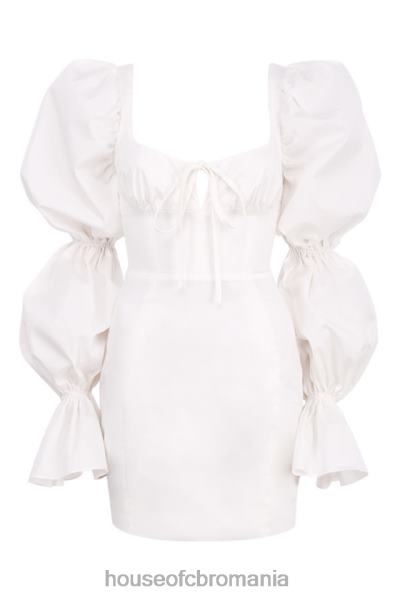 îmbrăcăminte House of CB rochie corset albă cu mâneci bufante elsie X4F68613
