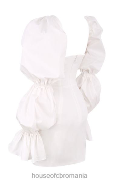 îmbrăcăminte House of CB rochie corset albă cu mâneci bufante elsie X4F68613