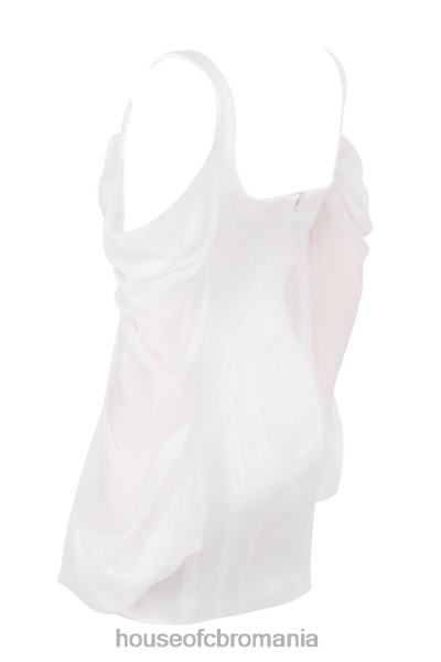 îmbrăcăminte House of CB rochie corset alb eva cu maneci de bluzon X4F68611