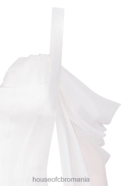 îmbrăcăminte House of CB rochie corset alb eva cu maneci de bluzon X4F68611