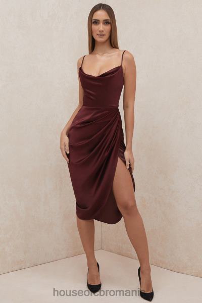 îmbrăcăminte House of CB rochie corset balcon din satin stafide reva X4F68592