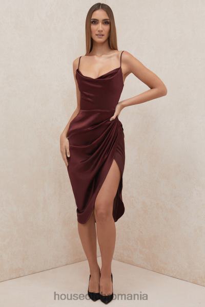îmbrăcăminte House of CB rochie corset balcon din satin stafide reva X4F68592