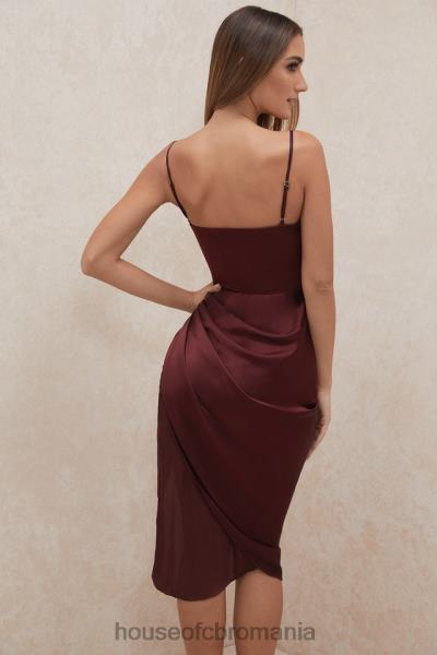îmbrăcăminte House of CB rochie corset balcon din satin stafide reva X4F68592