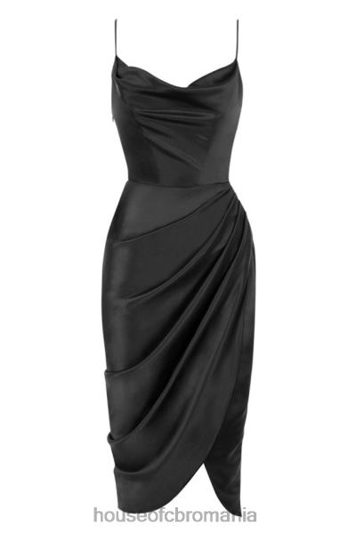 îmbrăcăminte House of CB rochie corset balcon reva satin negru X4F68601
