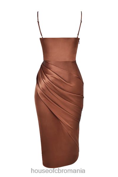 îmbrăcăminte House of CB rochie corset balcon reva toffee satin X4F68535