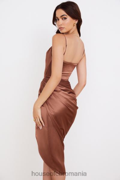îmbrăcăminte House of CB rochie corset balcon reva toffee satin X4F68535