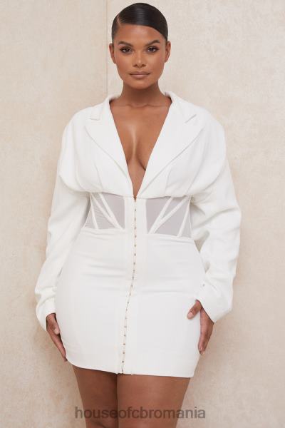 îmbrăcăminte House of CB rochie corset blazer alb anine X4F68596