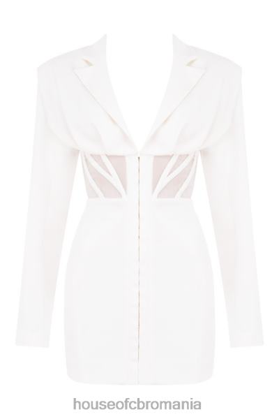 îmbrăcăminte House of CB rochie corset blazer alb anine X4F68596