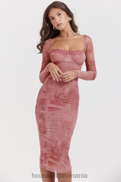 îmbrăcăminte House of CB rochie corset cu imprimeu roz seraphina X4F68151