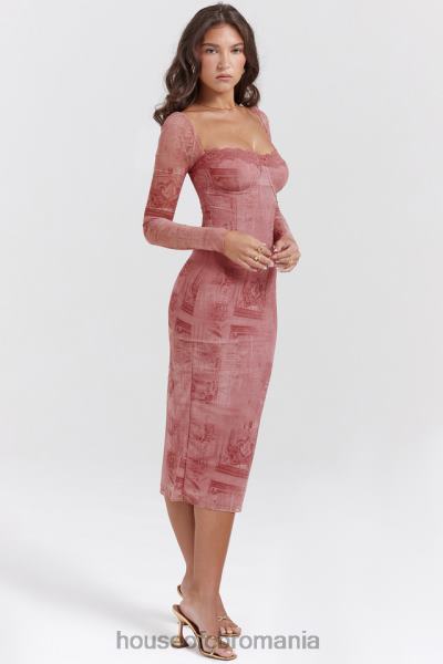 îmbrăcăminte House of CB rochie corset cu imprimeu roz seraphina X4F68151