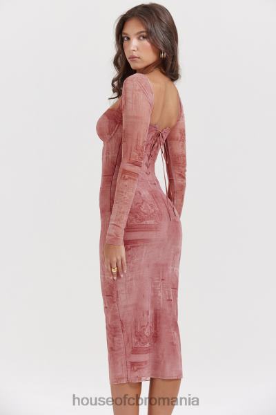 îmbrăcăminte House of CB rochie corset cu imprimeu roz seraphina X4F68151